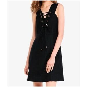 J. Crew Collection Lace Up Linen Dress, Size 2, EUC